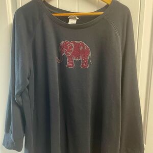 Alabama Sweatshirt with Embellished Elephant